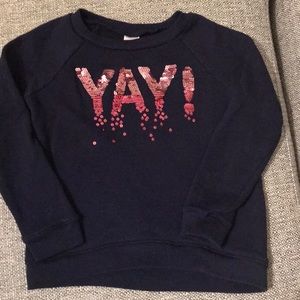 Girls 7/8 sweater with sequin detail